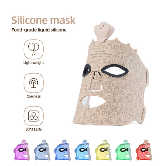 Masque facial en silicone à LED